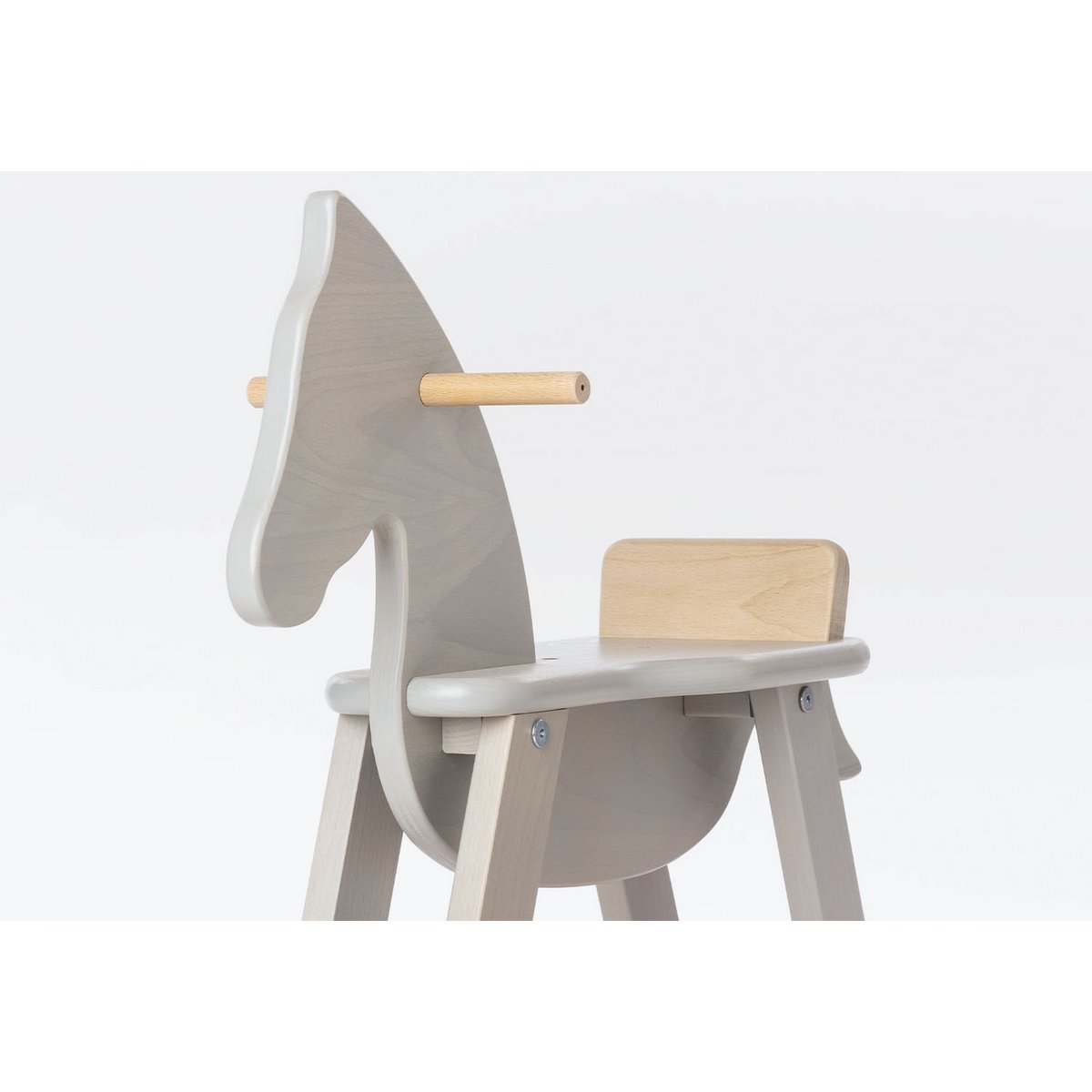 Rocking horse 'Pinolino' with ring, grey/natural