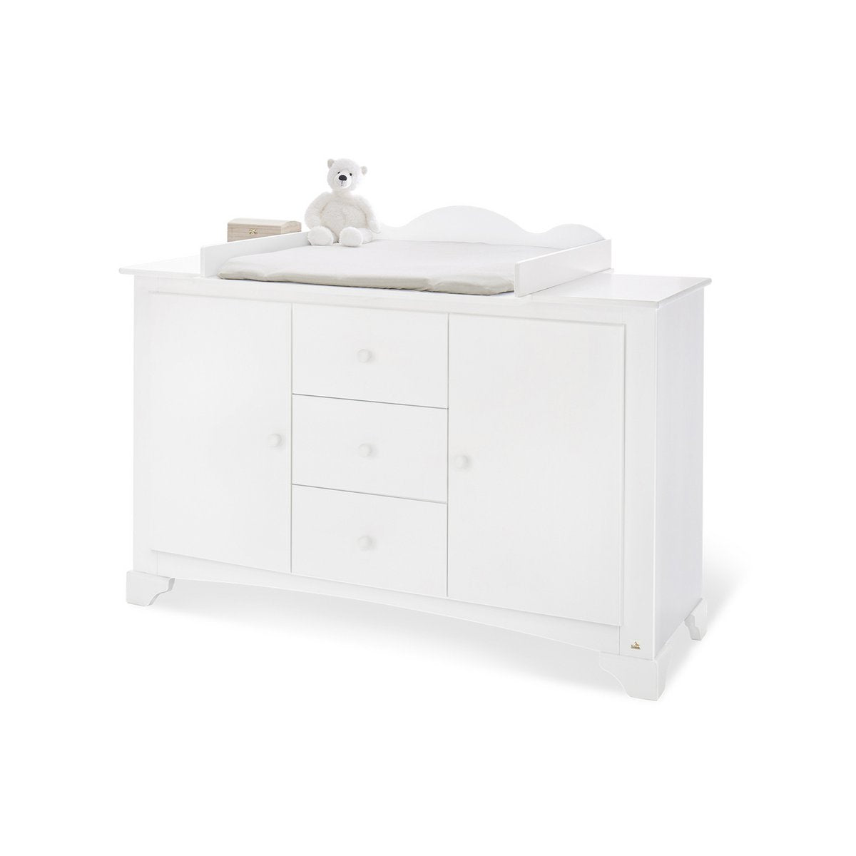 Starter set 'Pino' extra wide
2 parts: cot, extra wide chest of drawers