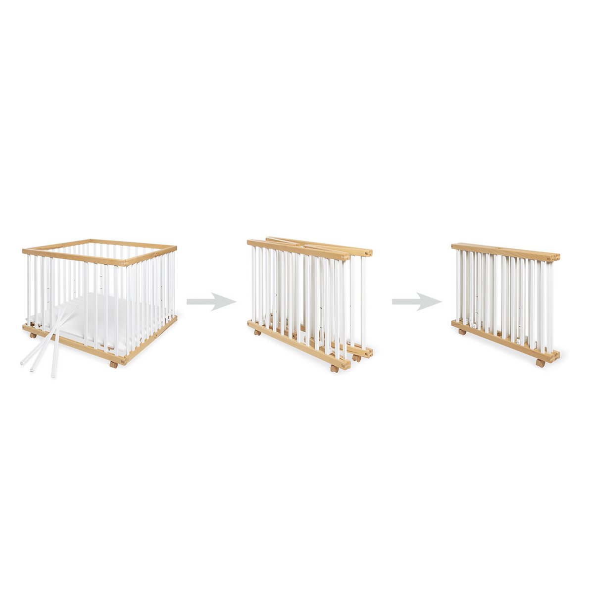 Box 'Lexus' large, foldable, white/natural