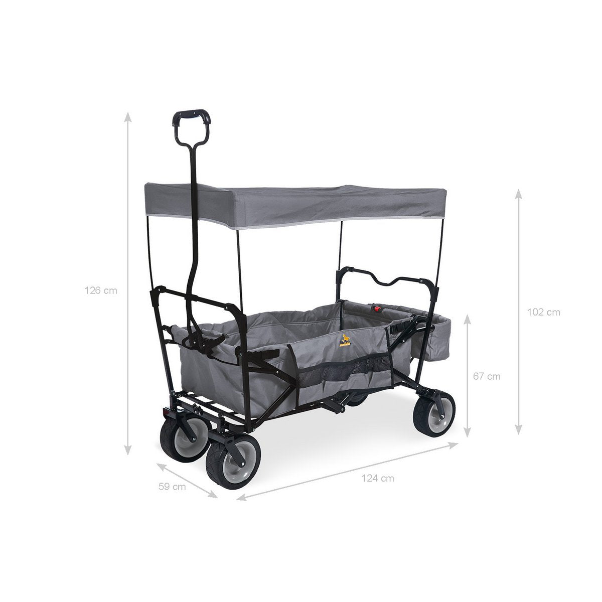 Foldable handcart 'Paxi', grey