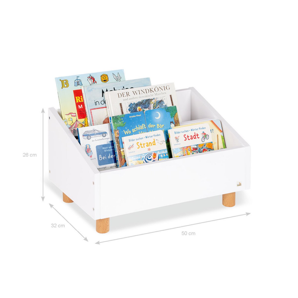 Children's bookshelf 'Ando', white