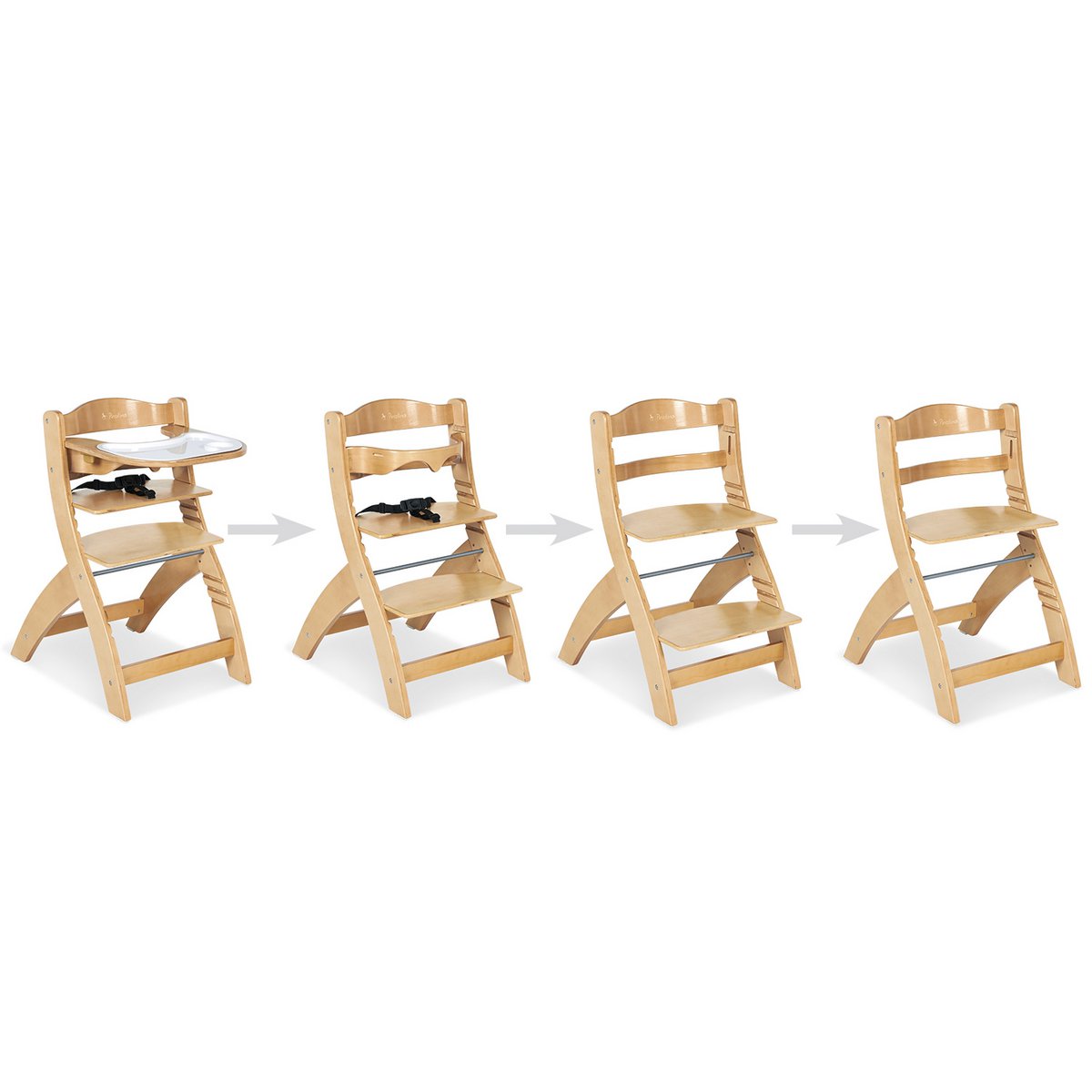Step stool 'Thilo', clear lacquered
