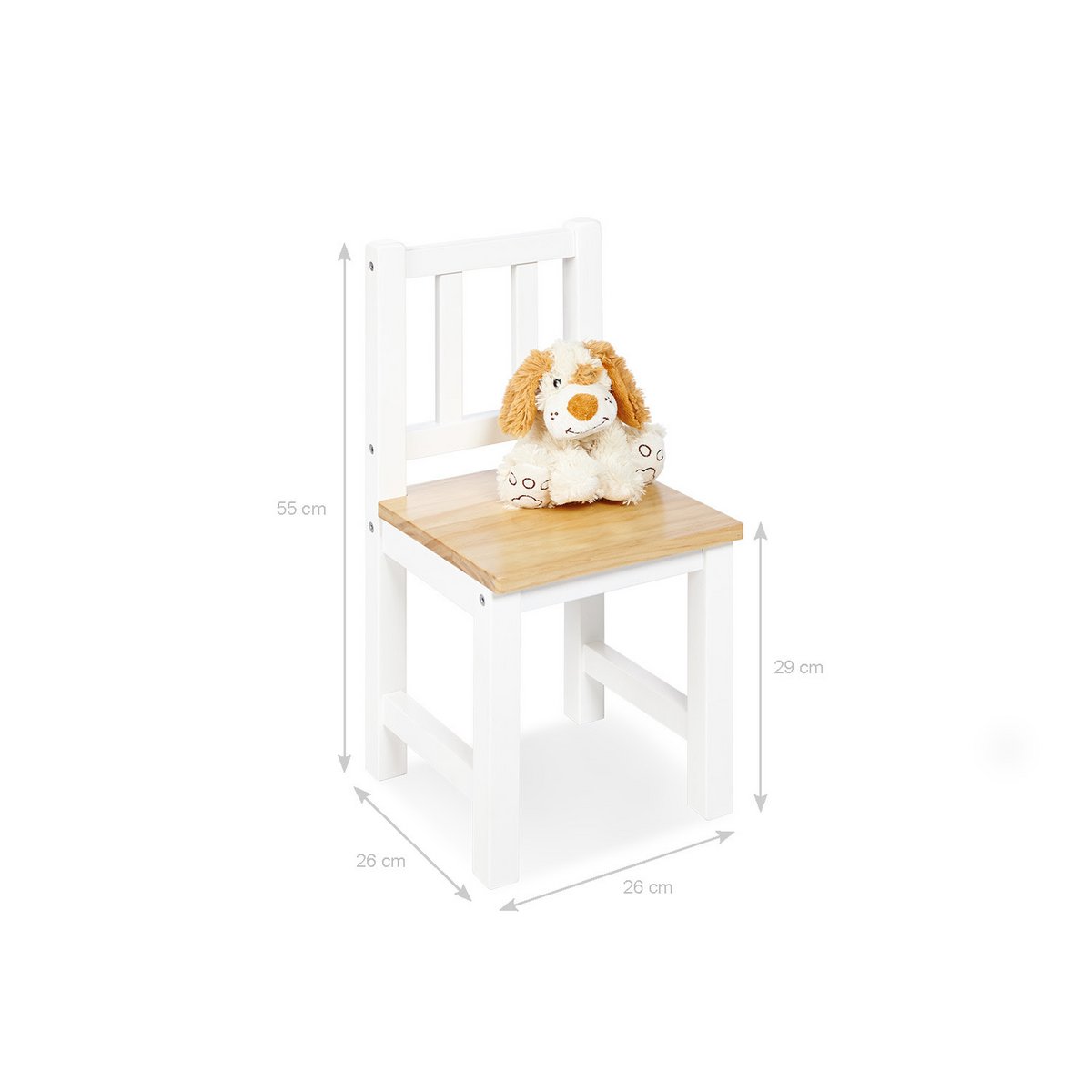High chair 'Fenna', white/natural