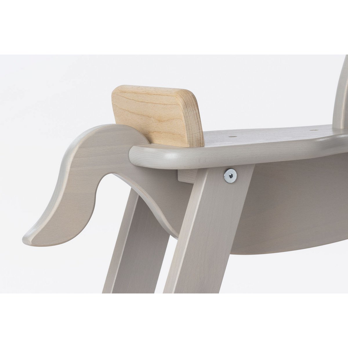 Rocking horse 'Pinolino' with ring, grey/natural