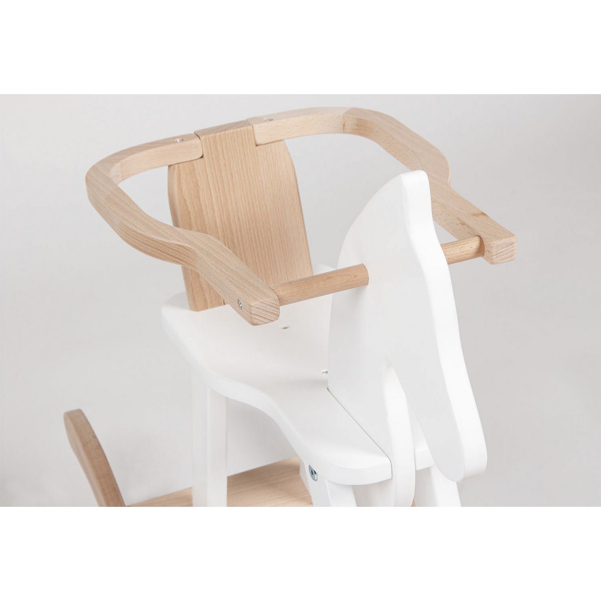 Rocking horse 'Pinolino' with ring, white/natural