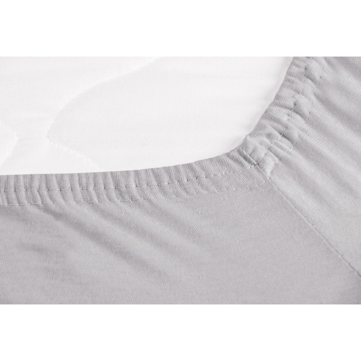 Fitted sheet for cot bed in twin pack, jersey, grey