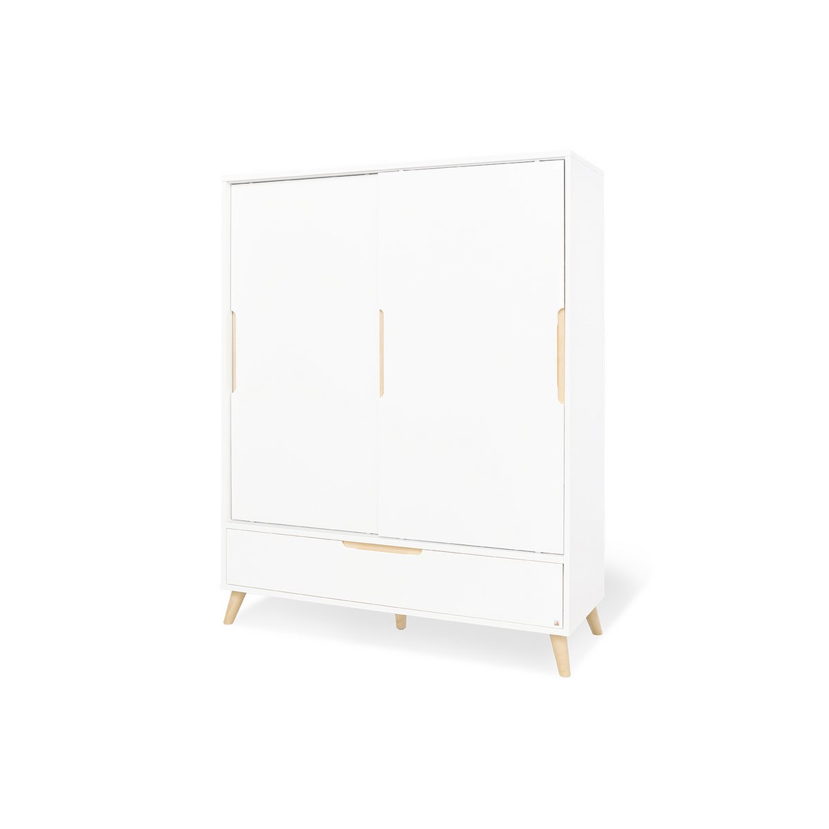 Nursery 'Move' wide large, incl. wall shelf
4 parts: bed, wide chest of drawers, large wardrobe, wall shelf