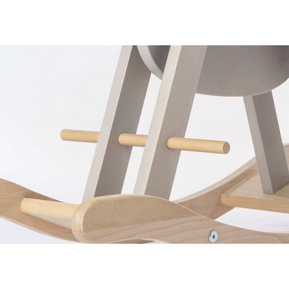 Rocking horse 'Pinolino' with ring, grey/natural