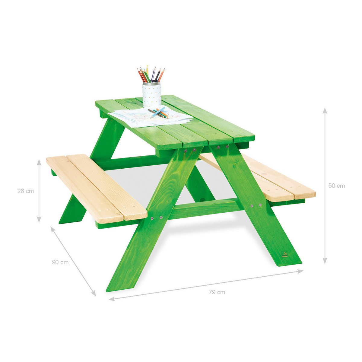 Children's picnic bench 'Nicki für 4', green