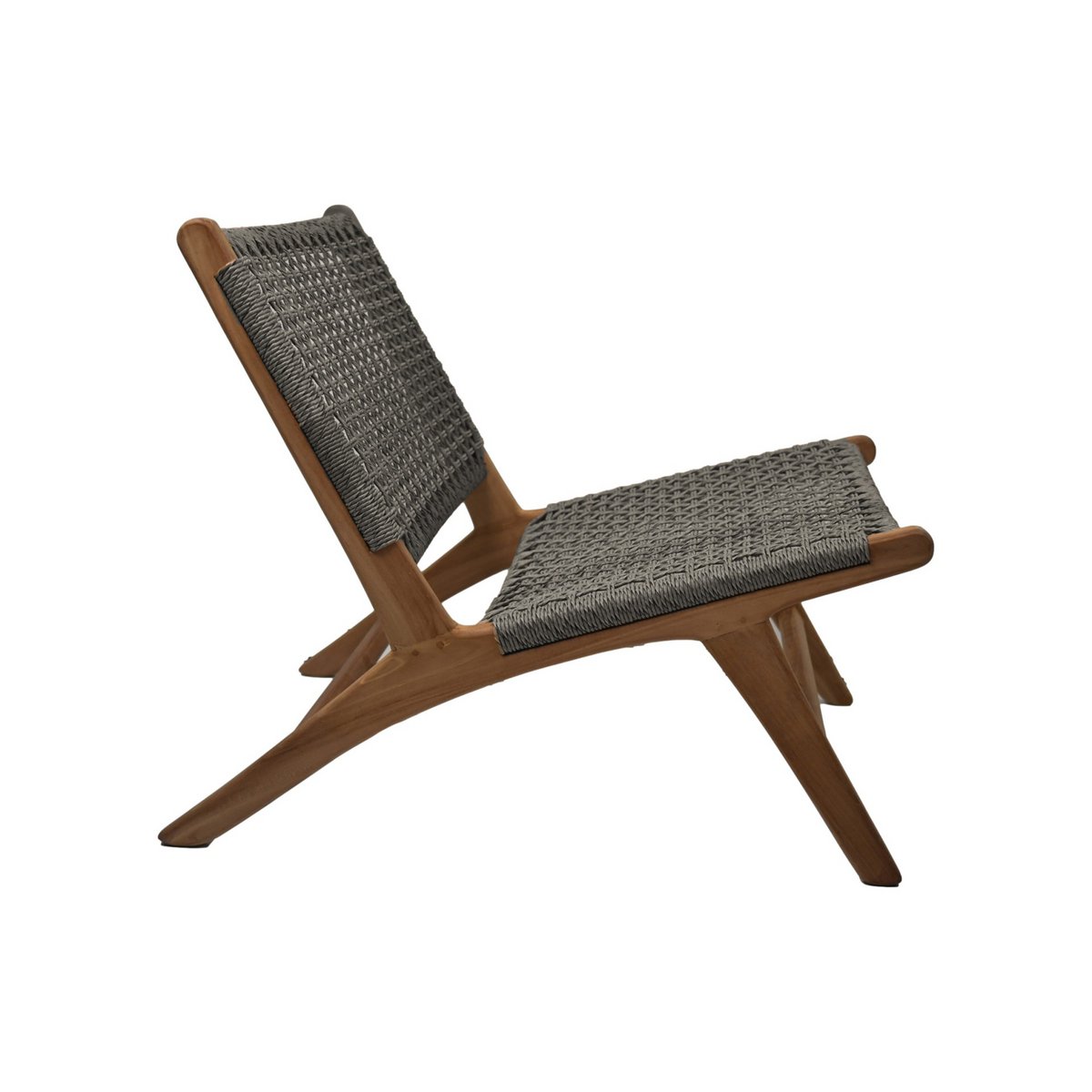 HSM Collection-Garden Lounge Chair Rio-66x80x65-Natural/Grey-Teak/Banana Leaf
