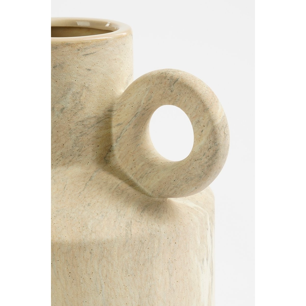 Trentino Vase - L29 x W25 x H39 cm - Ceramic - Beige
