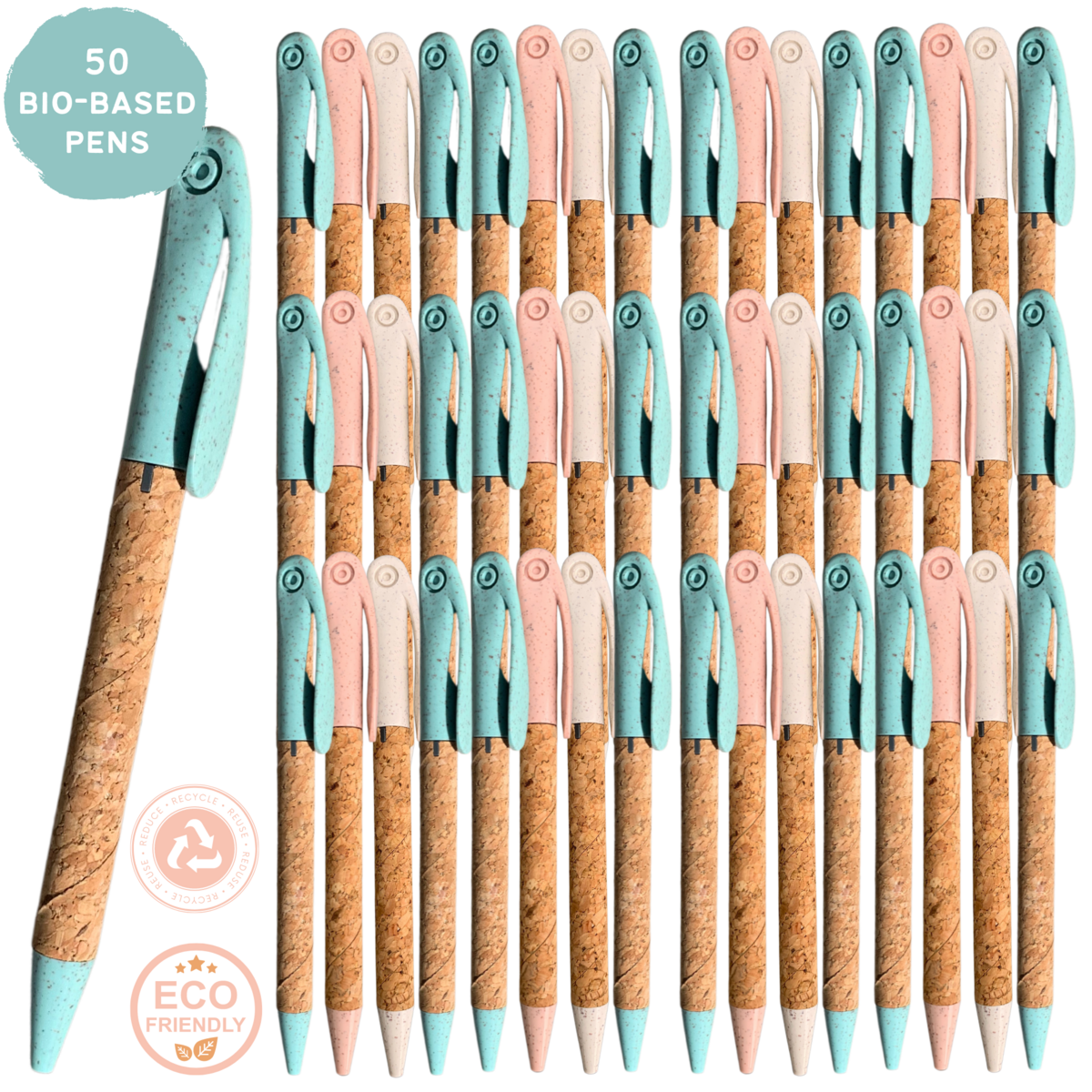 50 Sustainable Bio-based Cork Pens