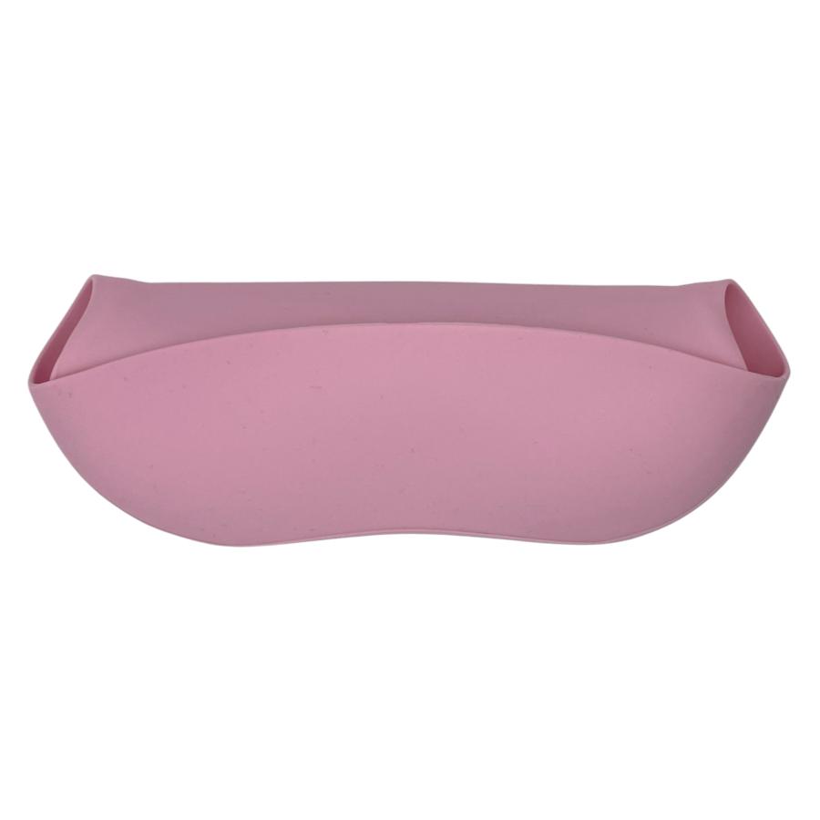 green-goose Silicone Bib and Bamboo Cutlery - Pink