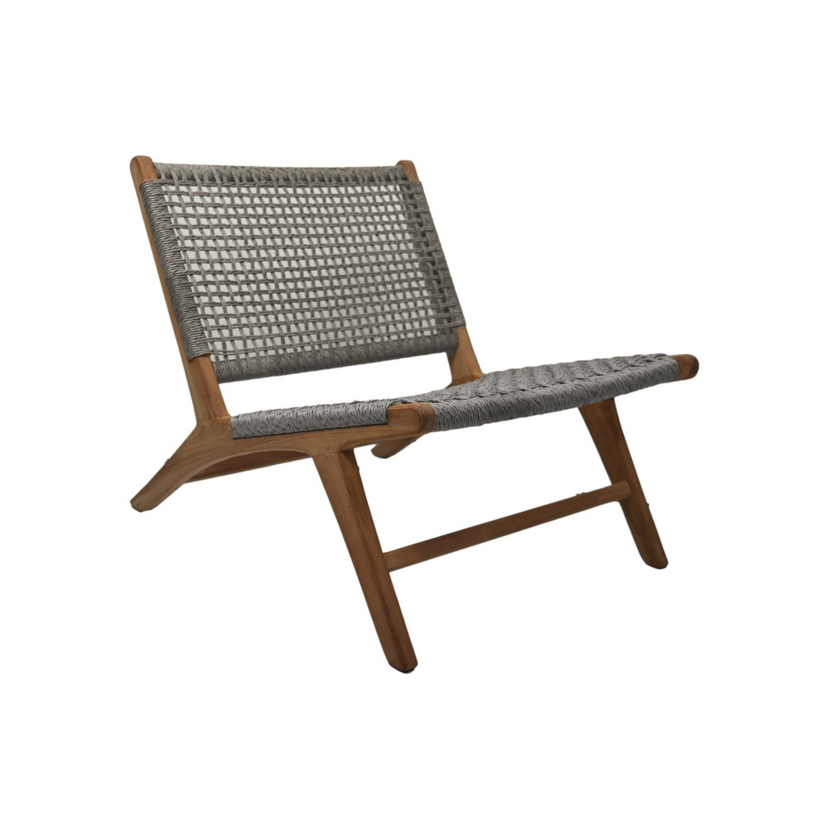 HSM Collection-Garden Lounge Chair Rio-66x80x65-Natural/Grey-Teak/Banana Leaf