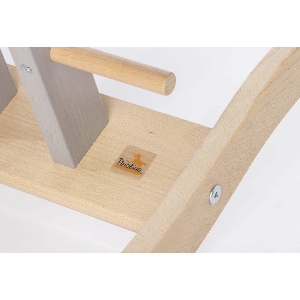 Rocking horse 'Pinolino' with ring, grey/natural