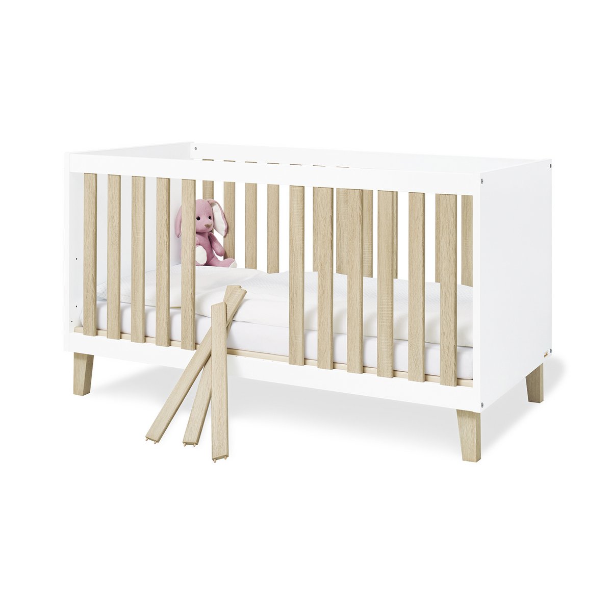 Starter set 'Lumi' extra wide
2 parts: cot, extra wide chest of drawers