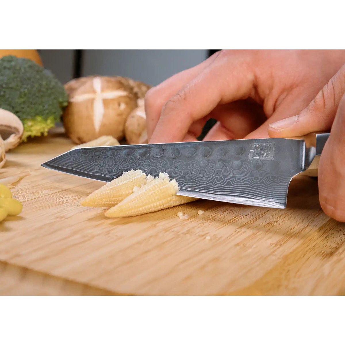 Bunka Petty Damascus Utility Knife - 135mm blade