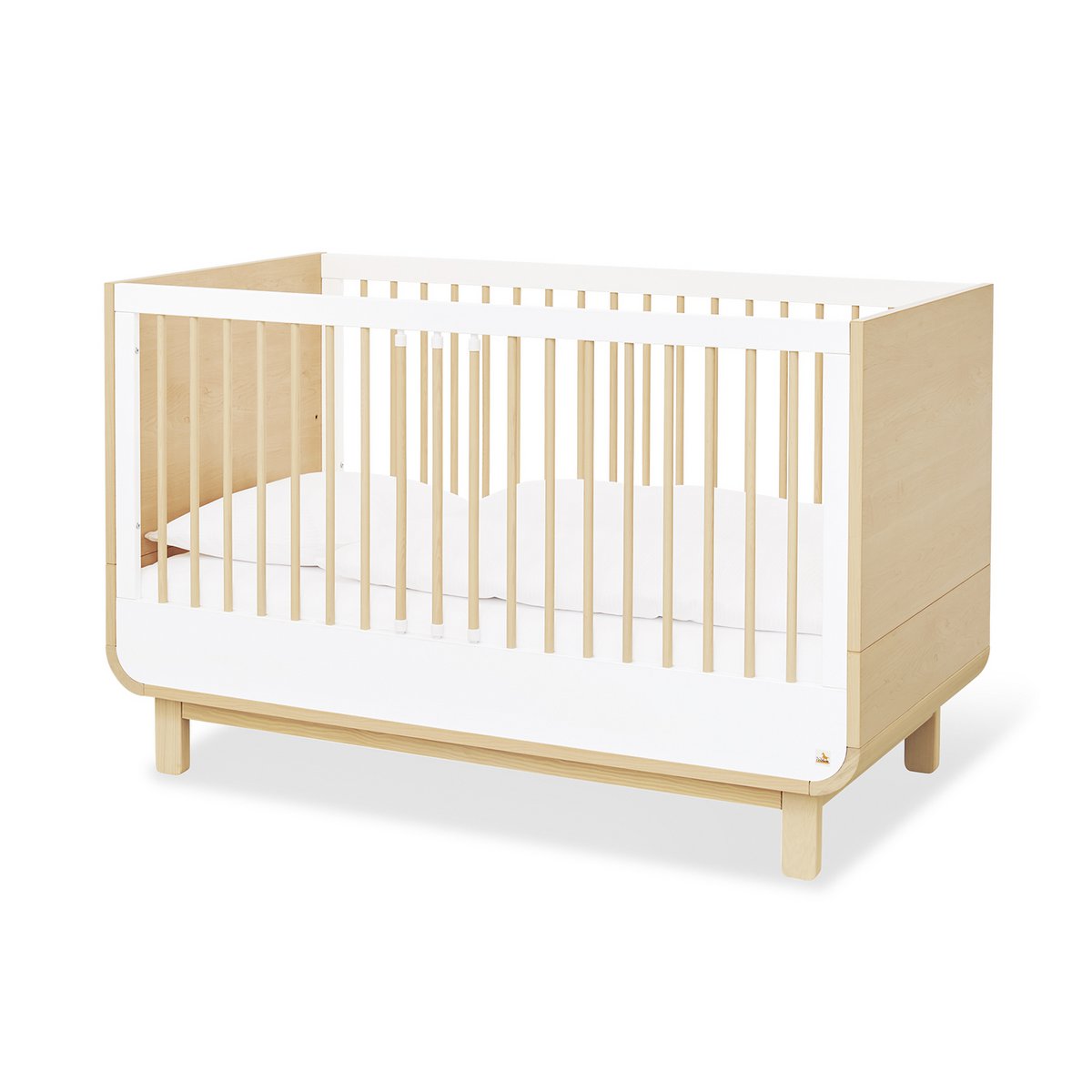 Starter set 'Round' wide 2 parts: cot, wide chest of drawers