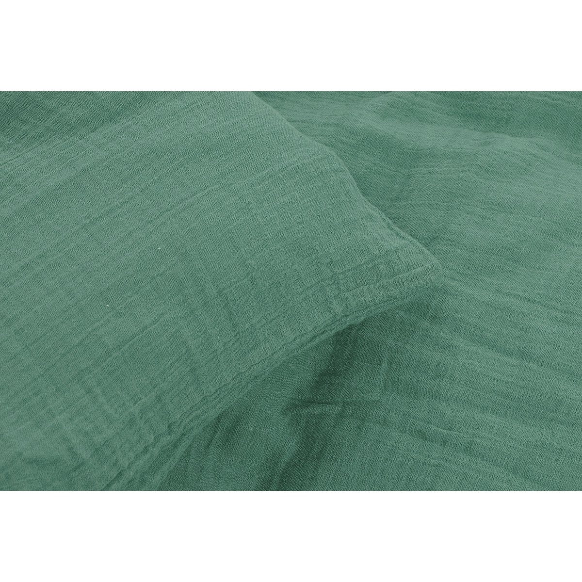 Muslin duvet cover set for cot, green, 2-piece