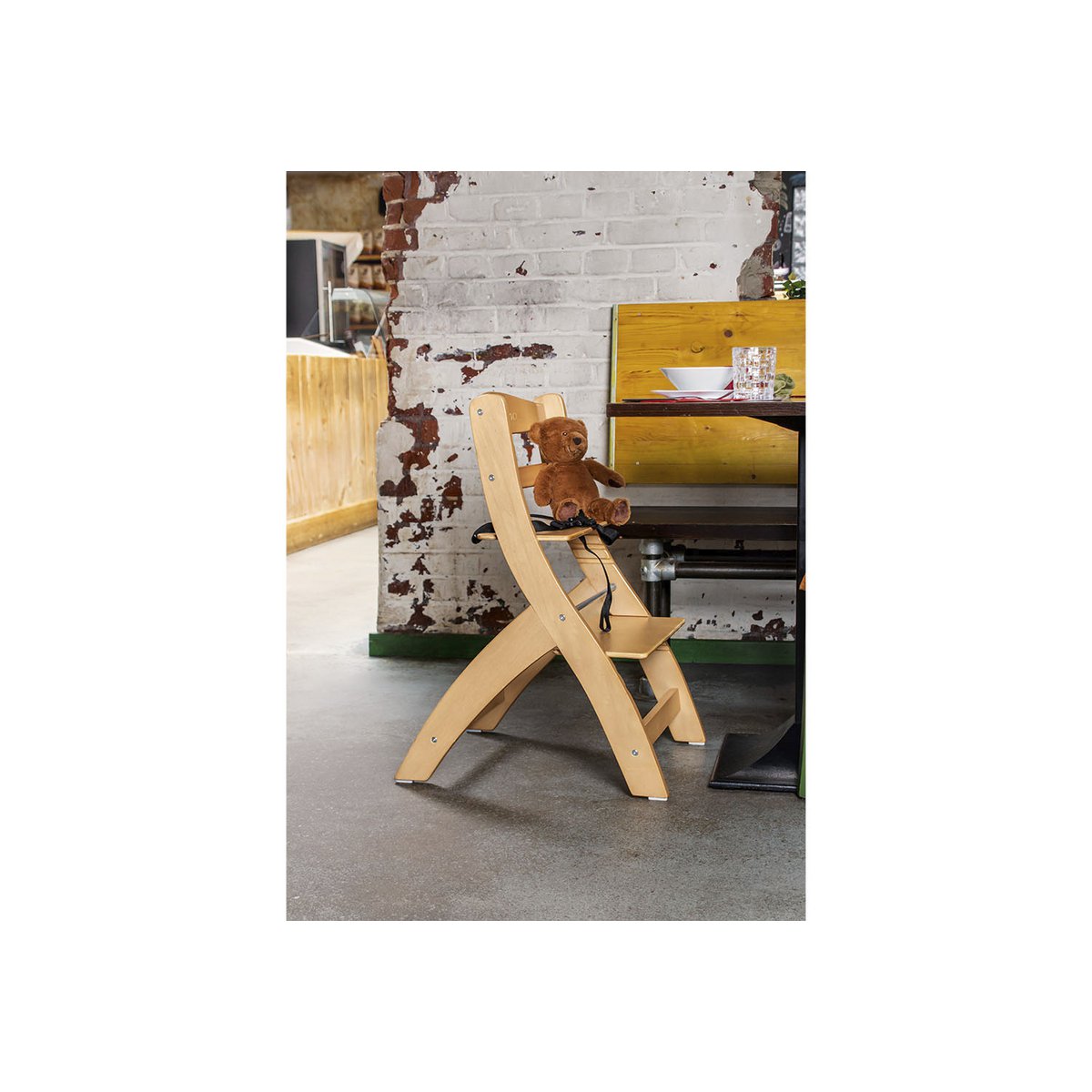 Step stool 'Thilo', clear lacquered