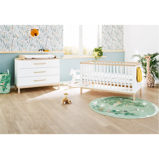 Starter set 'Light' wide
 2 parts: cot, wide chest of drawers