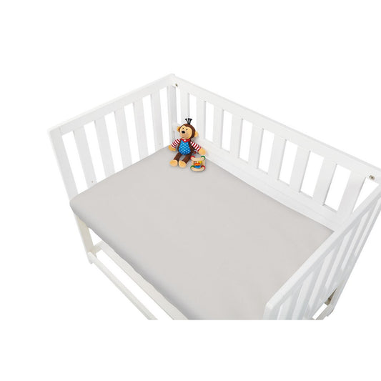 Fitted sheet for cradles, side beds and prams, jersey, grey