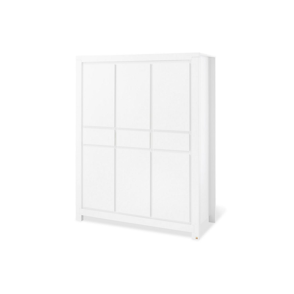 Nursery 'Milk' extra wide large, incl. wall shelf
 4 parts: cot, extra wide dresser, large wardrobe, wall shelf
