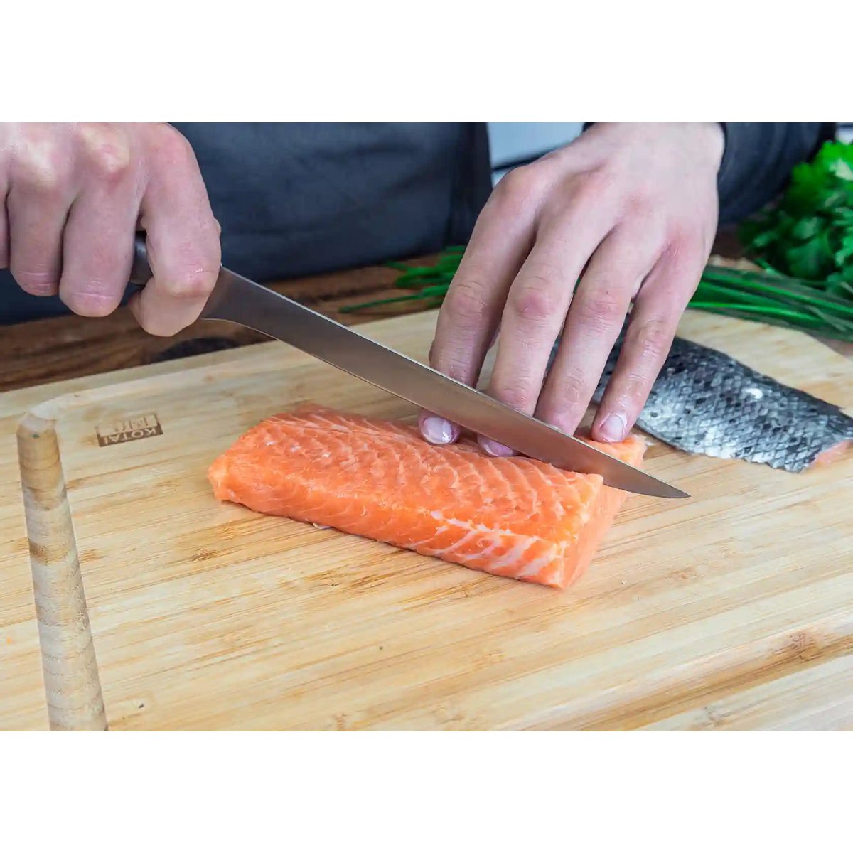 Knife Set - The Complete Set: 6 knives (paring knife + santoku + gyuto + filleting knife + bread knife + cleaver)
