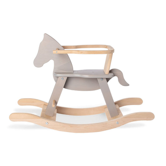 Rocking horse 'Pinolino' with ring, grey/natural