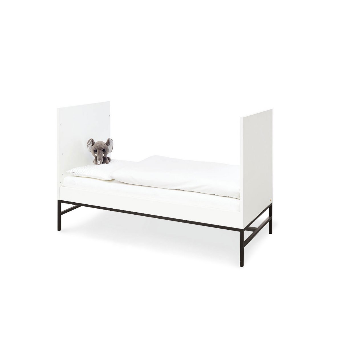 Nursery 'Steel' extra wide large
 3 parts: cot, extra wide dresser, large wardrobe