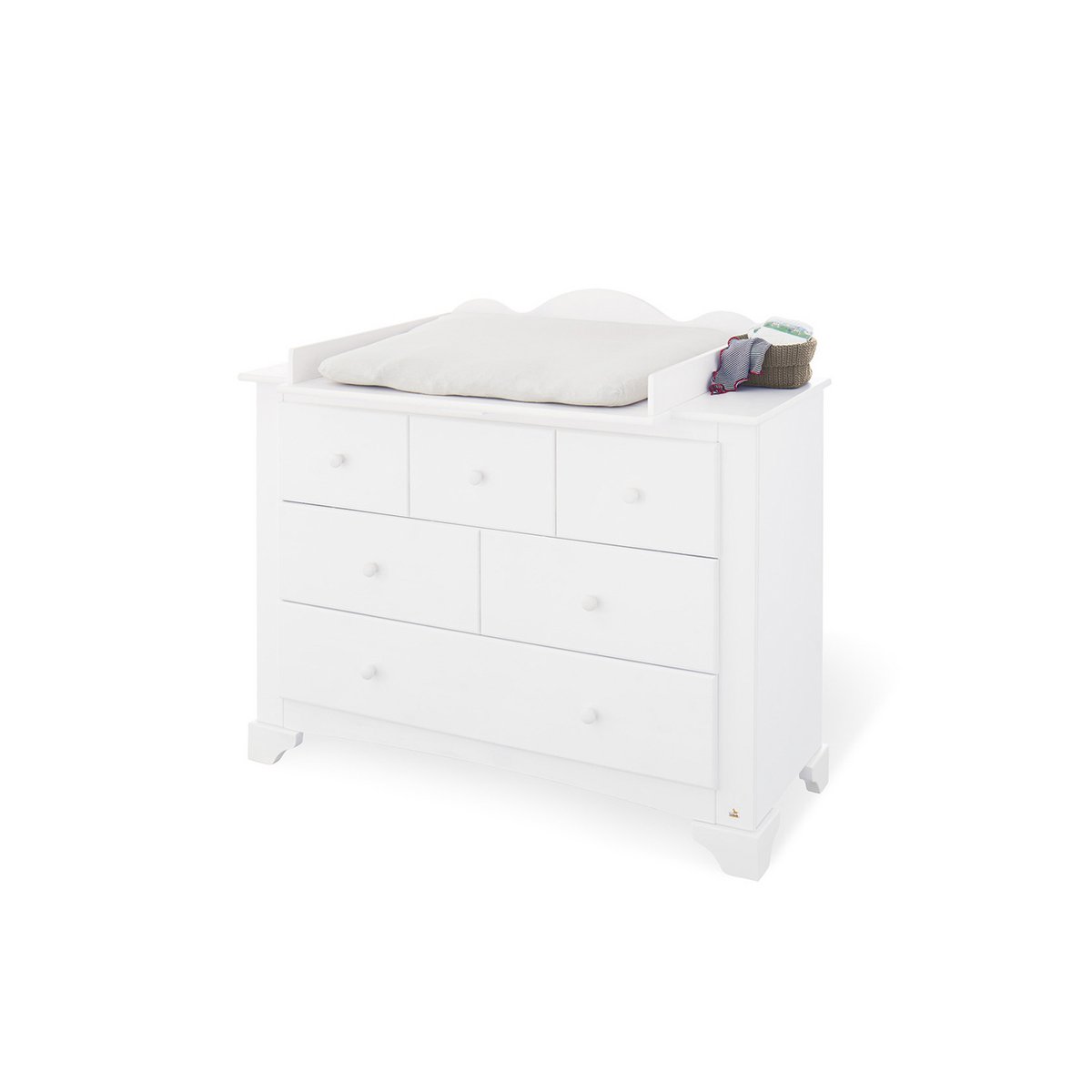 Nursery 'Pino' wide large with 3 doors
 3 parts: cot, wide chest of drawers, large wardrobe with 3 doors