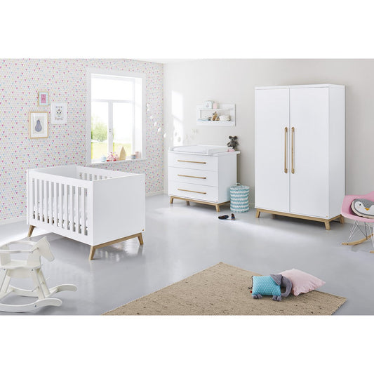 Nursery 'Riva' wide
 3 parts: bed, wide chest of drawers, 2-door wardrobe