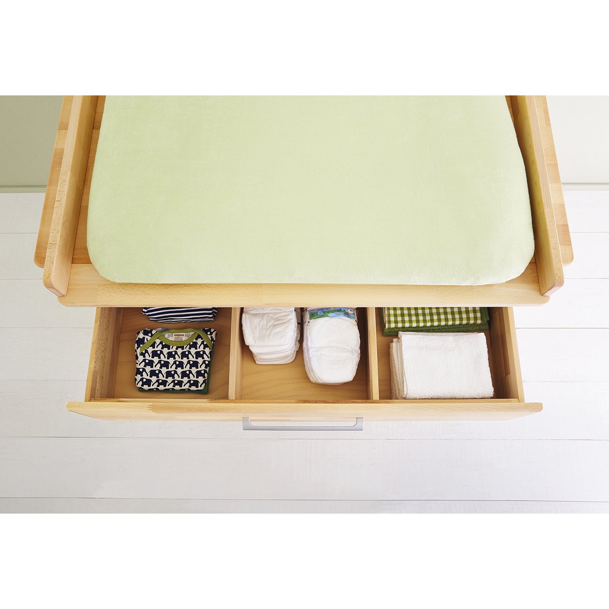 Starter set 'Natura' wide
 2 parts: cot, wide chest of drawers