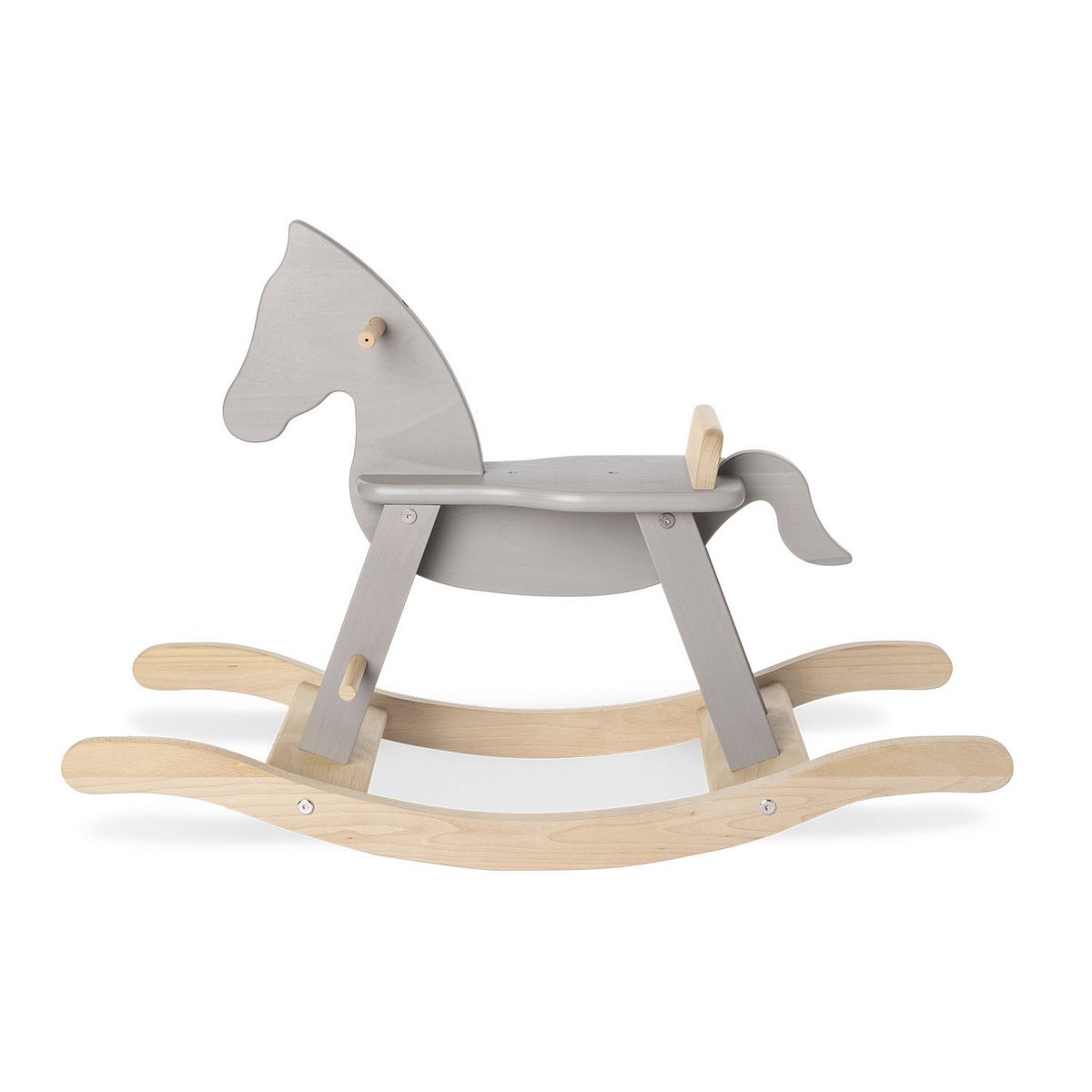 Rocking horse 'Pinolino' with ring, grey/natural