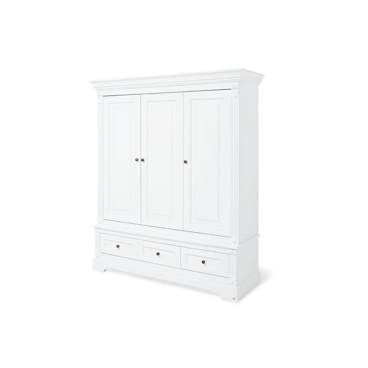 Nursery 'Emilia' wide large, incl. wall shelf
 4 parts: bed, wide chest of drawers, large wardrobe, wall shelf