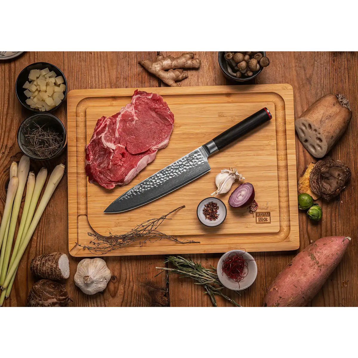 Gyuto Damascus chef's knife