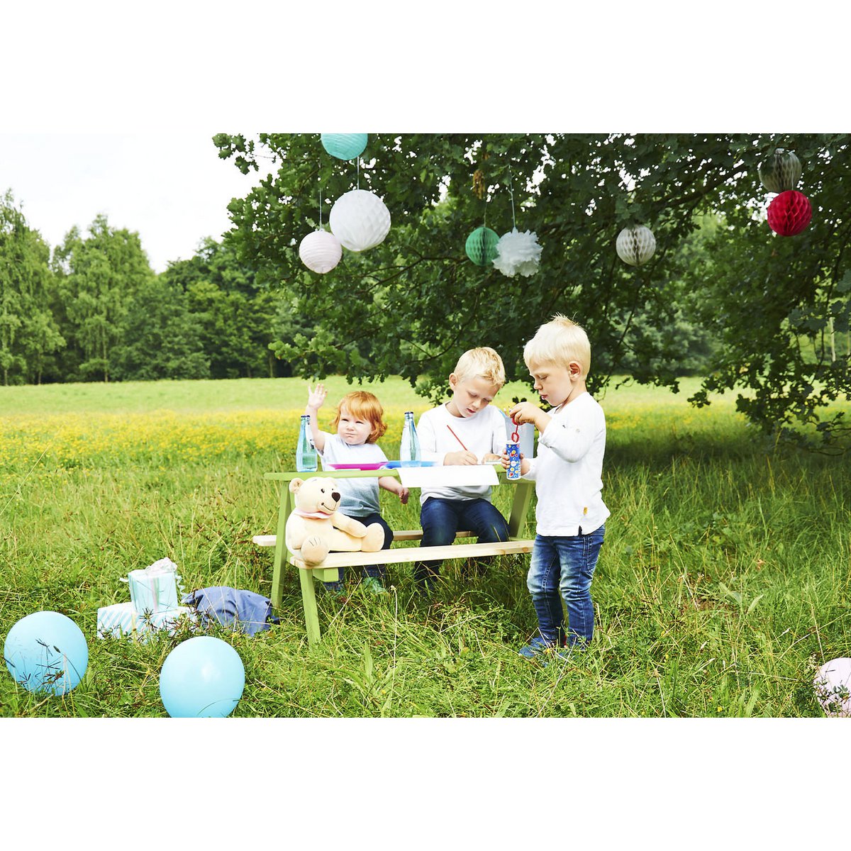Children's picnic bench 'Nicki für 4', green