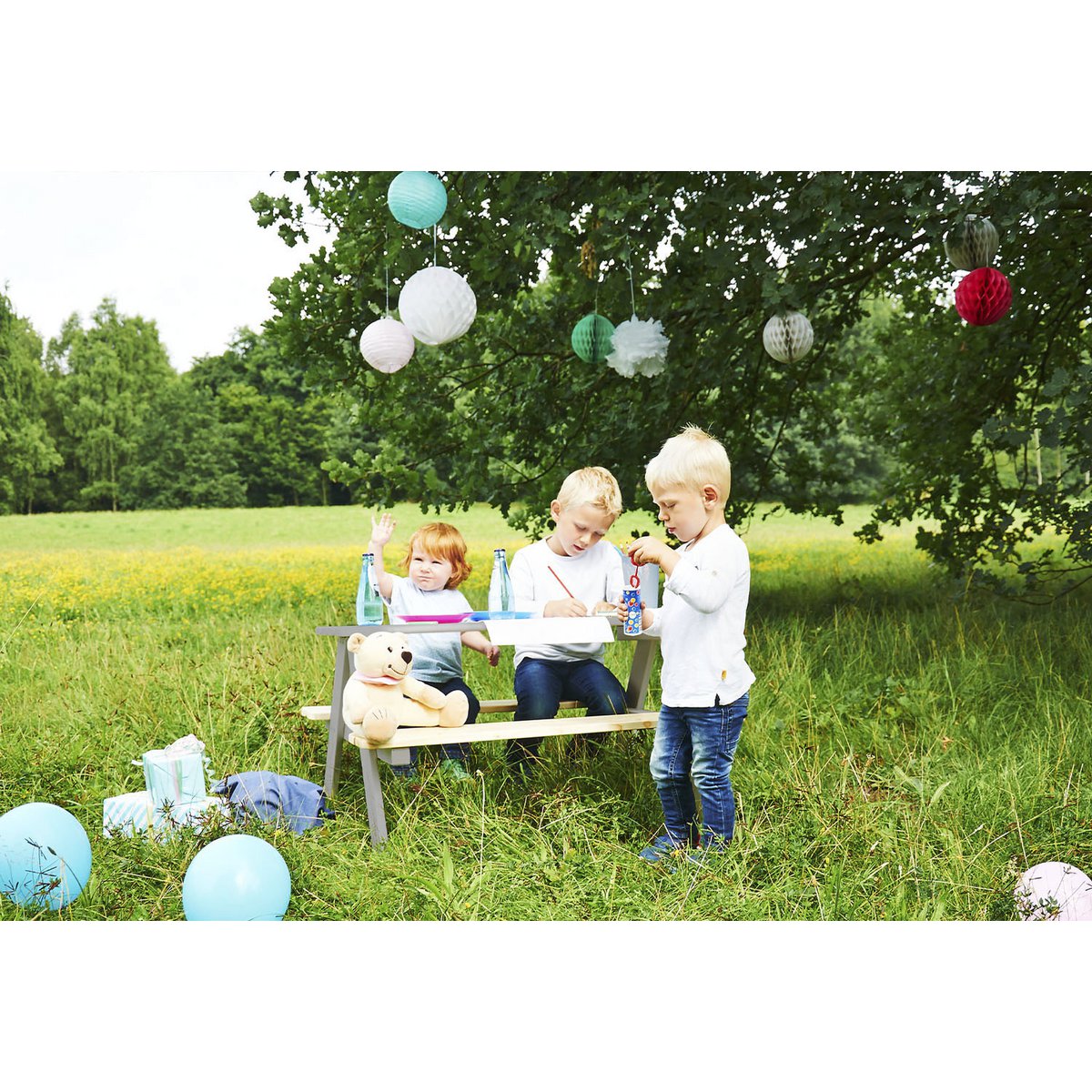 Children's picnic bench 'Nicki für 4', gray