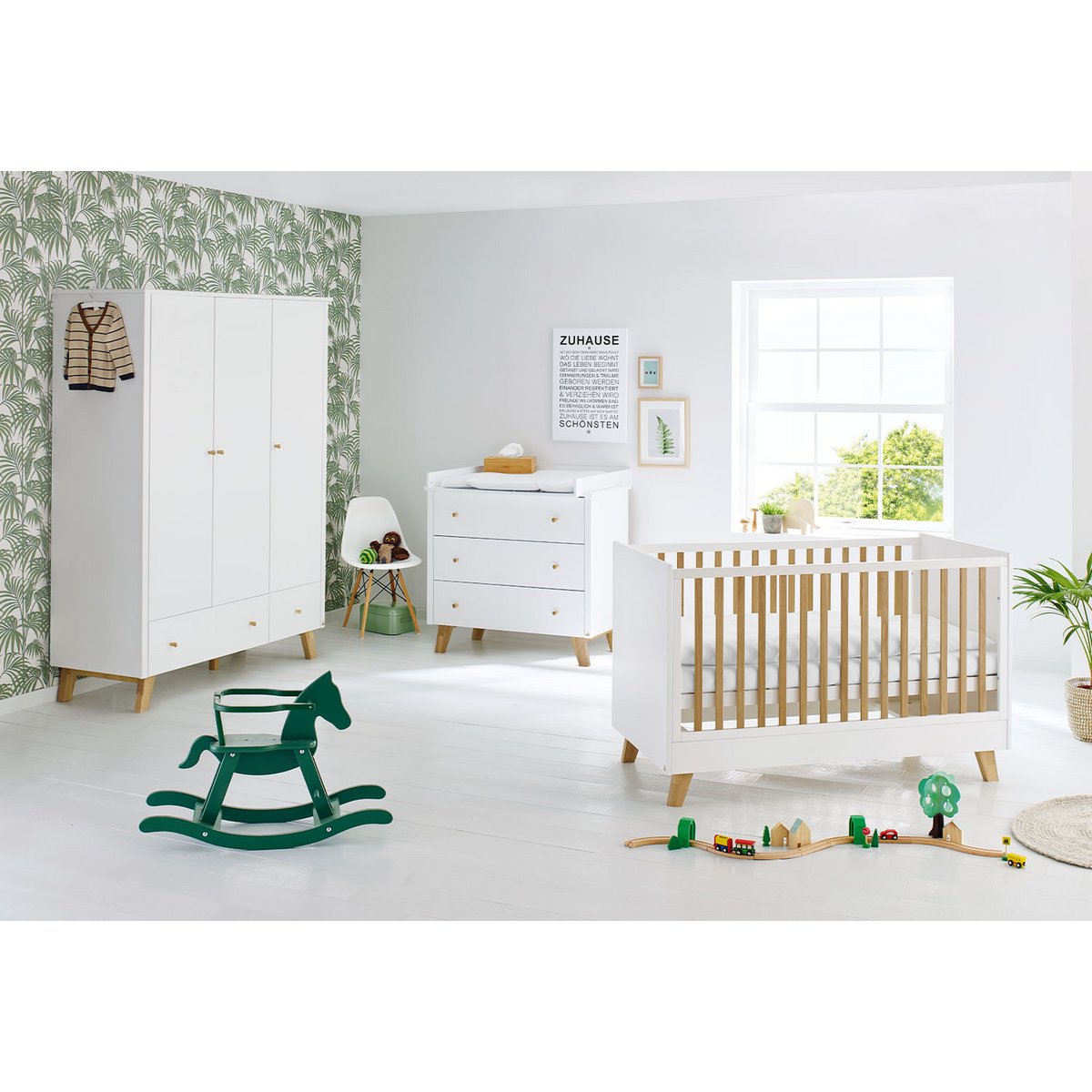 Nursery 'Pan' wide large
 3 parts: cot, wide dresser, large wardrobe