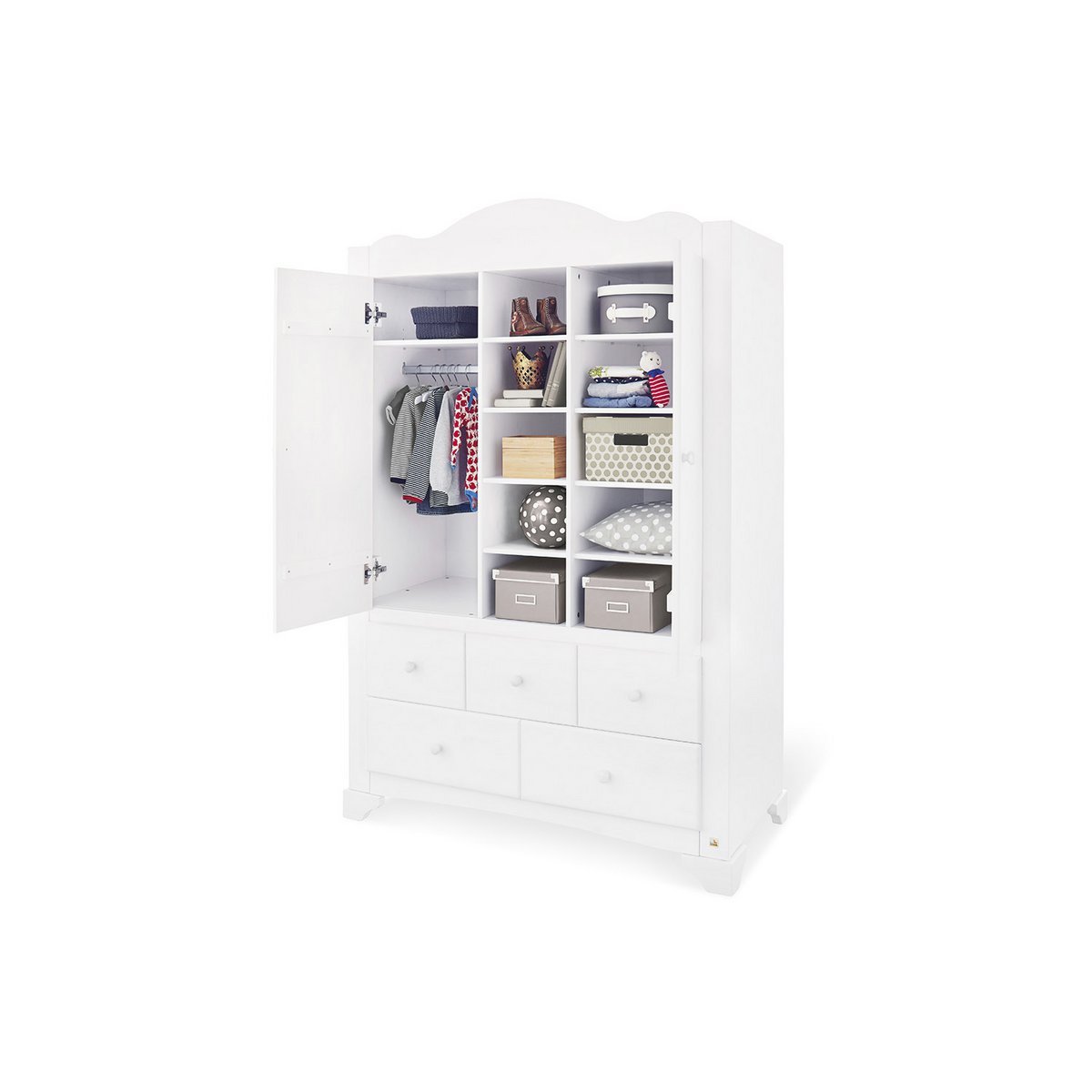 Nursery 'Pino' extra wide large
 3 parts: cot, extra wide dresser, large wardrobe