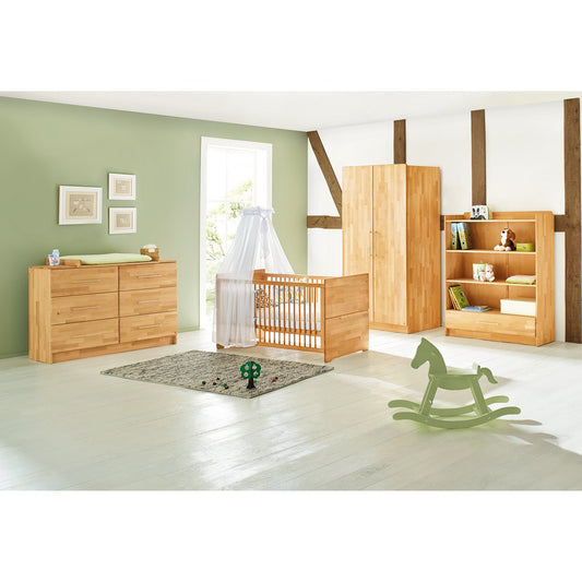 Nursery 'Natura' extra wide
 3 parts: cot, extra wide chest of drawers, 2-door wardrobe