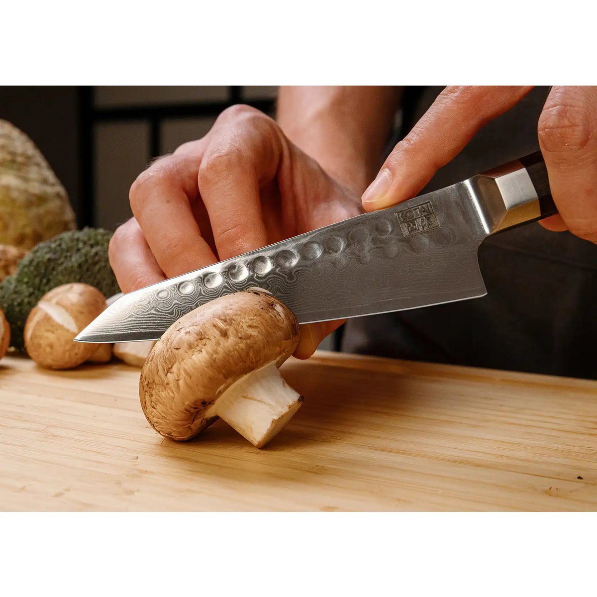 Bunka Petty Damascus Utility Knife - 135mm blade