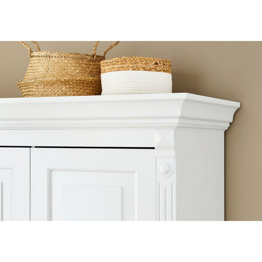 Nursery 'Emilia' wide large, incl. wall shelf
 4 parts: bed, wide chest of drawers, large wardrobe, wall shelf