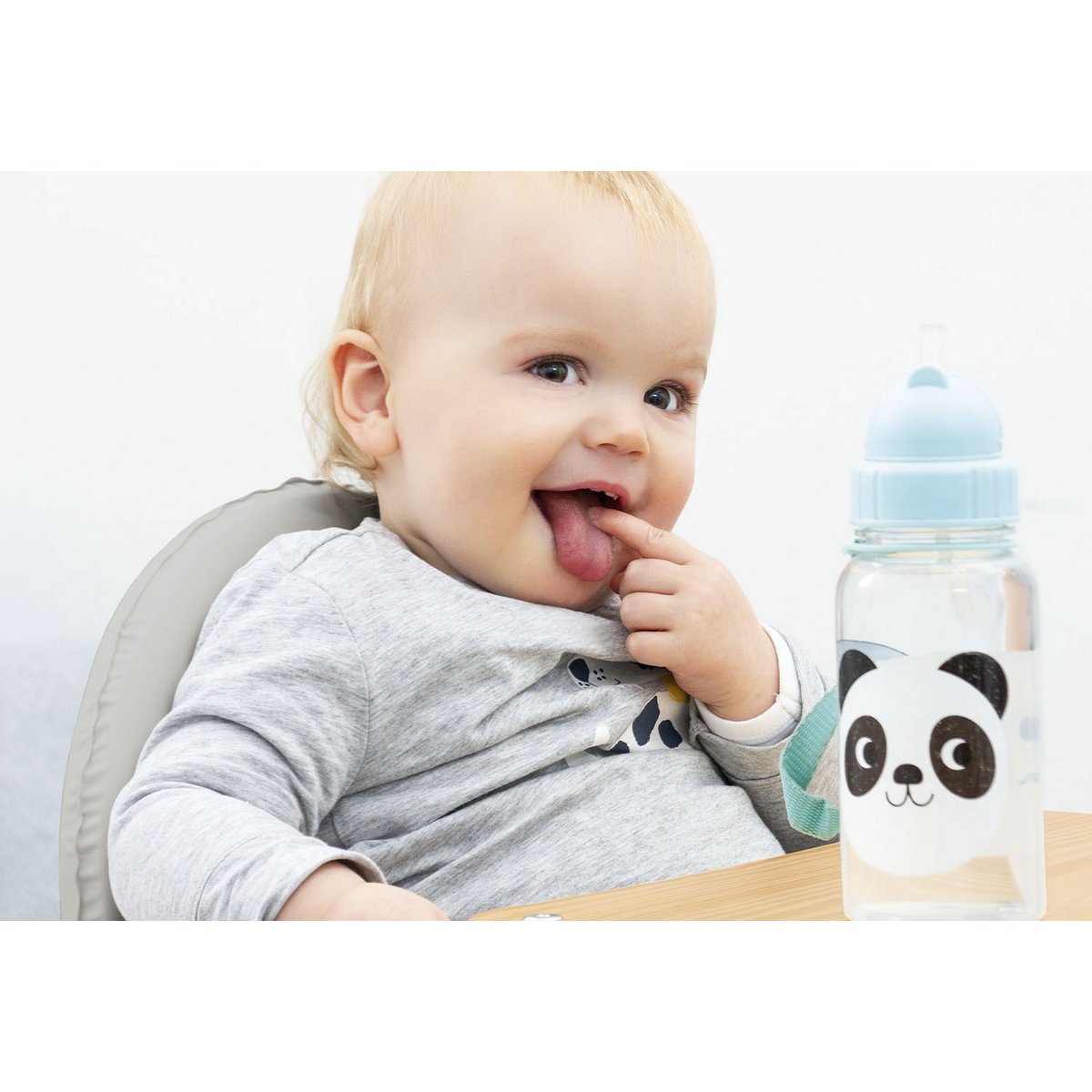 Combi high chair 'Lene', clear lacquered