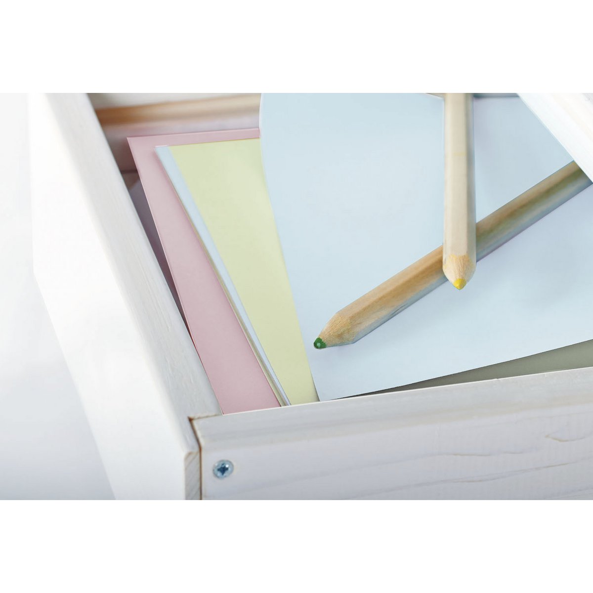 Children's desk 'Lena', white glazed