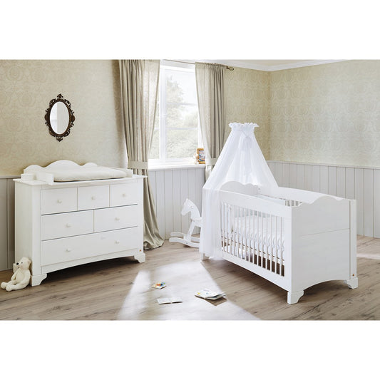 Starter set 'Pino' wide
 2 parts: cot, wide chest of drawers