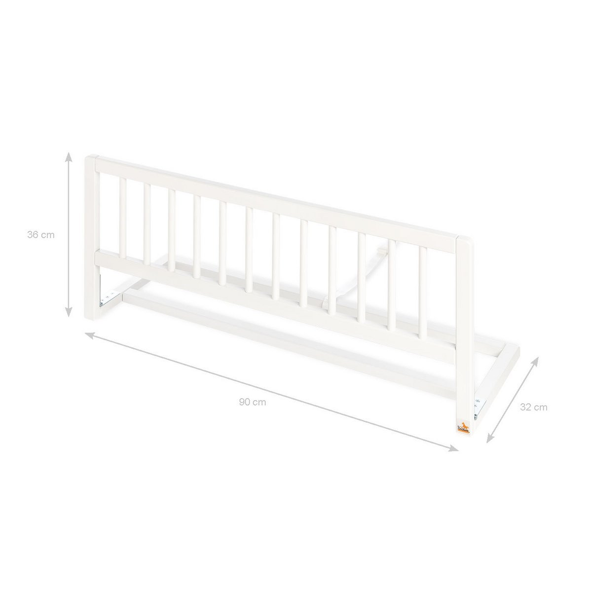Bed protector 'Classic', white lacquered