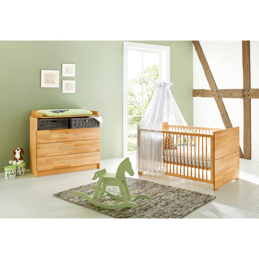 Starter set 'Natura' wide
 2 parts: cot, wide chest of drawers
