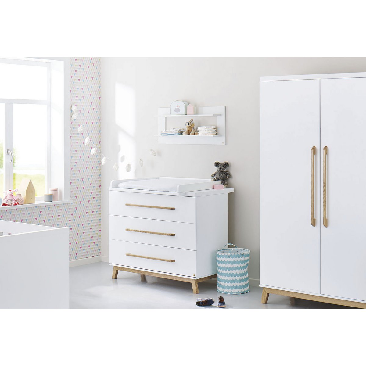 Wall shelf, white classy matt