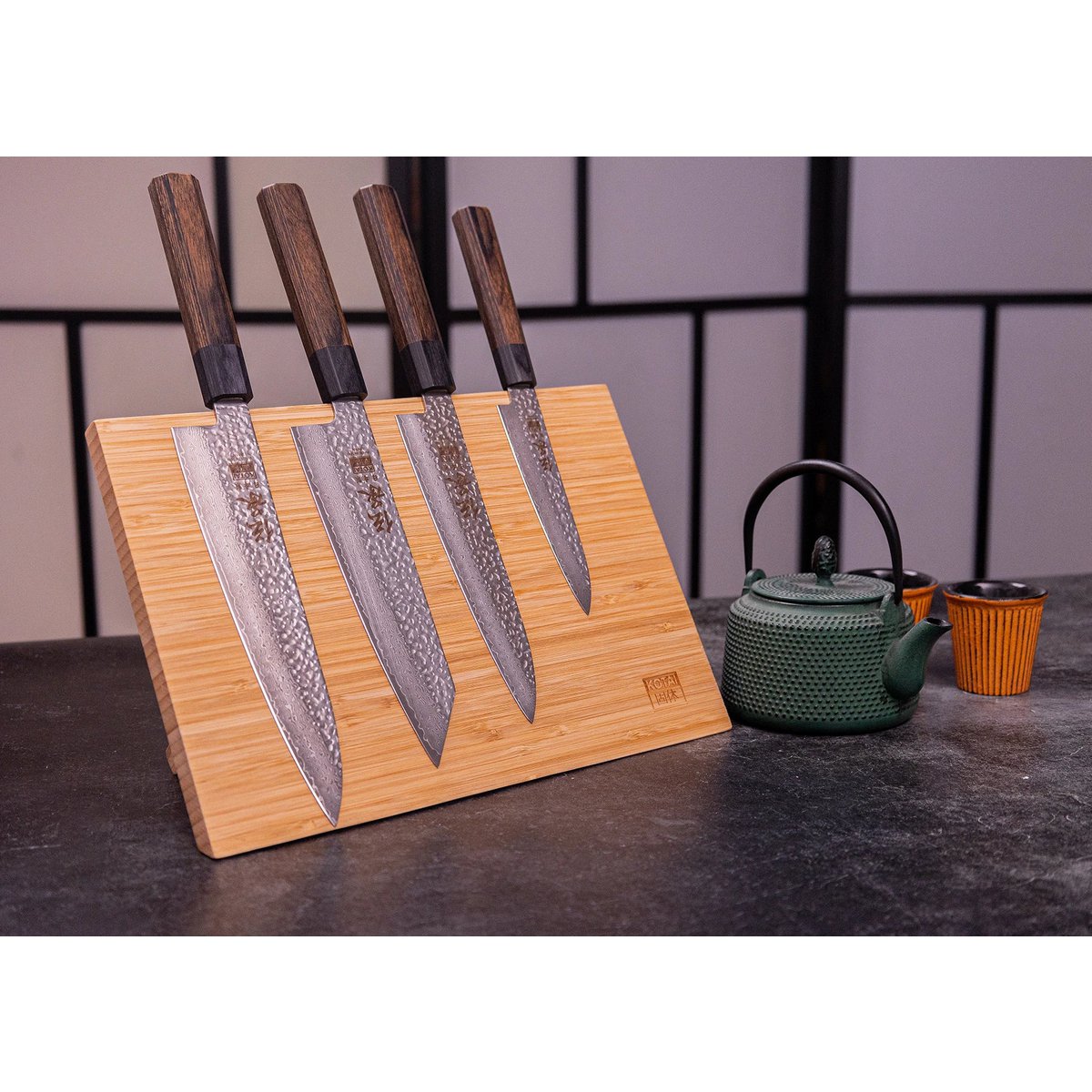 Kitchen Accessories - KOTAI Magnetic Bamboo Knife Holder (Foldable) - 30 x 22 cm